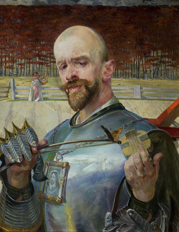 Autoportret w zbroi ze skrzypeczkami, 1908 olej na płótnie Muzeum Narodowe w Warszawie